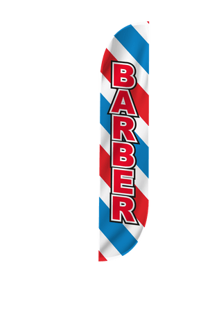 Barber Shop Feather Flag