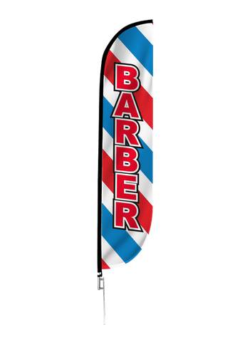 Barber Shop Feather Flag