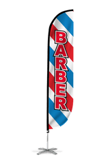 Barber Shop Feather Flag