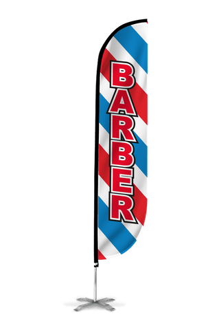 Barber Shop Feather Flag
