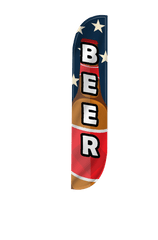 Beer Feather Flag Red White Blue