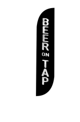 Beer On Tap Feather Flag Black