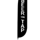 Beer On Tap Feather Flag Black