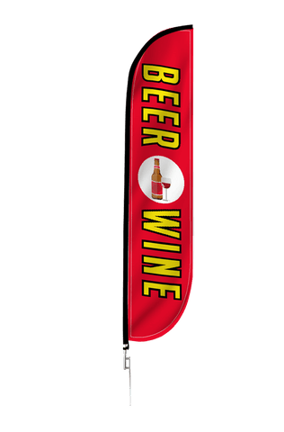 Beer & Wine Feather Flag