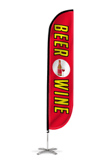 Beer & Wine Feather Flag