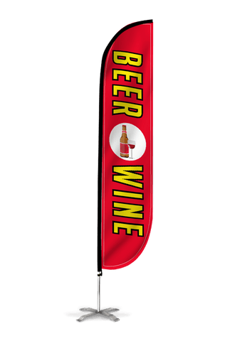 Beer & Wine Feather Flag