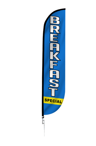 Breakfast Special Feather Flag