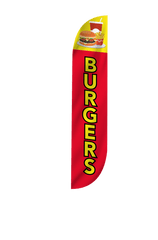 Burgers Feather Flag Red