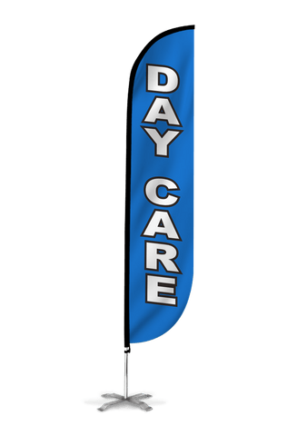 Day Care Feather Flag Blue