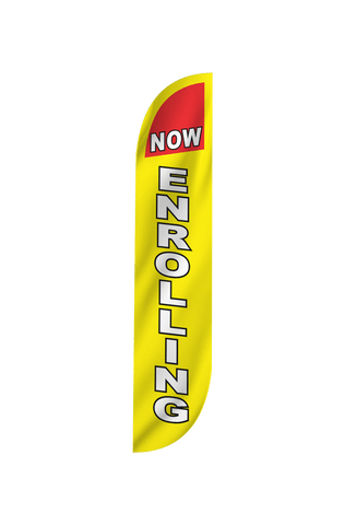 Now Enrolling Feather Flag