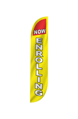 Now Enrolling Feather Flag