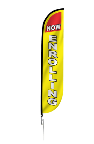 Now Enrolling Feather Flag