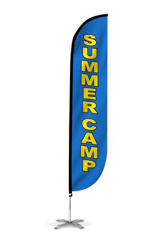 Summer Camp Feather Flag Blue