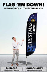 Christmas Service Feather Flag