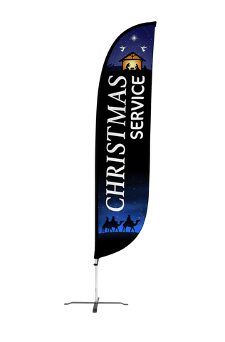 Christmas Service Feather Flag