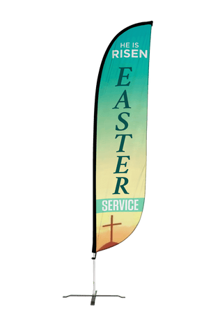Easter Service Church Feather Flag