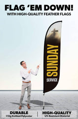 Sunday Service Feather Flag