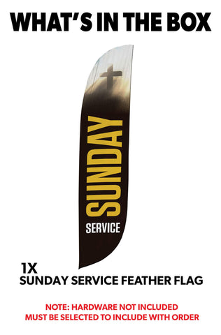 Sunday Service Feather Flag