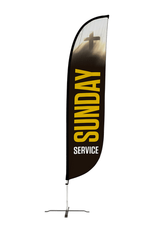 Sunday Service Feather Flag