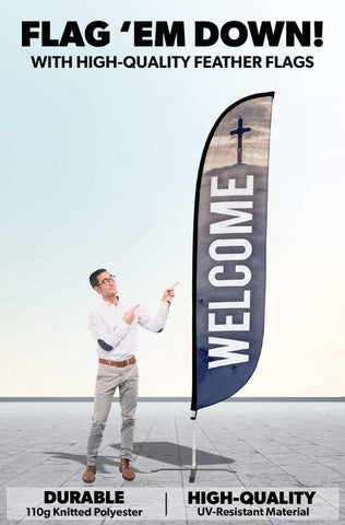 Welcome Church Feather Flag