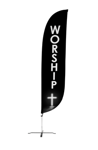 Worship Feather Flag