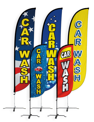10 Foot Car Wash Air Dancer with Car Shape with Blower by Look Our Way - Flags for sale