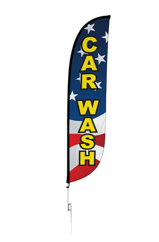 Car Wash Feather Flag
