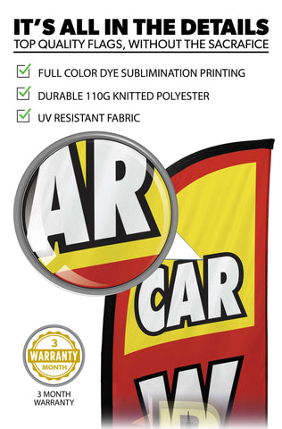 Car Wash Feather Flag