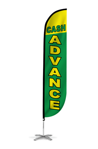 Cash Advance Feather Flag