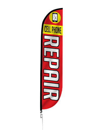 Cell Phone Repair Feather Flag