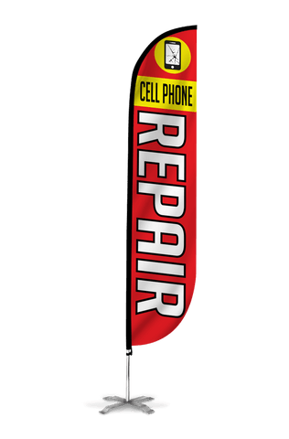 Cell Phone Repair Feather Flag