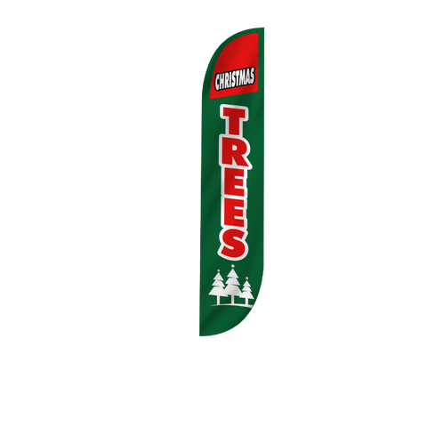 Christmas Trees Feather Flag