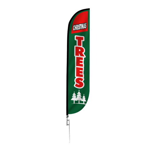 Christmas Trees Feather Flag
