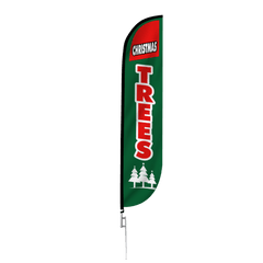 Christmas Trees Feather Flag