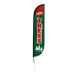 Christmas Trees Feather Flag