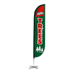 Christmas Trees Feather Flag