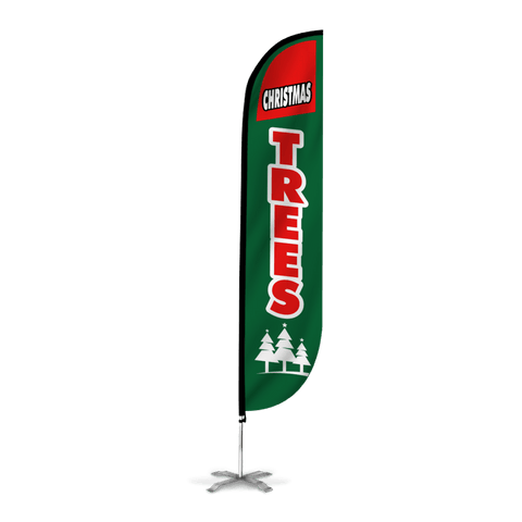 Christmas Trees Feather Flag