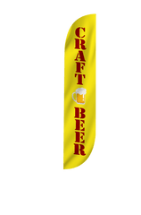 Craft Beer Feather Flag Yellow