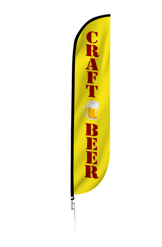 Craft Beer Feather Flag Yellow