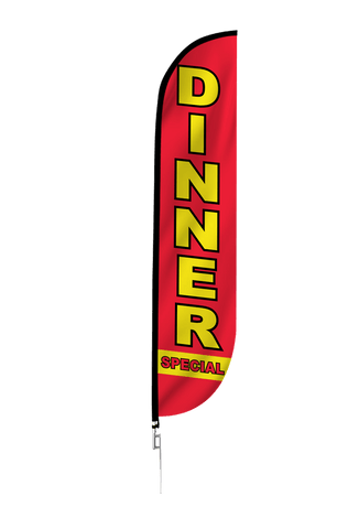 Dinner Special Feather Flag