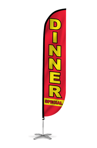 Diner Feather Flag Red