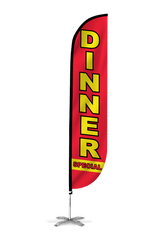 Dinner Special Feather Flag
