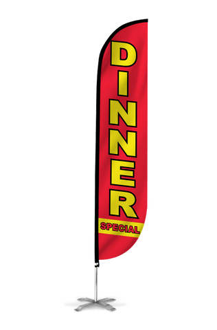Dinner Special Feather Flag
