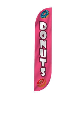 Donuts Feather Flag