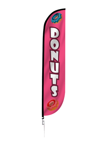 Donuts Feather Flag