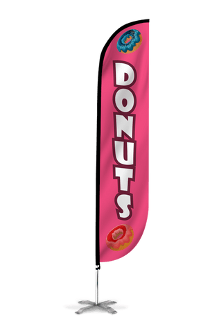 Donuts Feather Flag