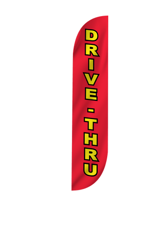 Drive-Thru Feather Flag Red