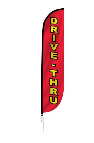Drive-Thru Feather Flag Red