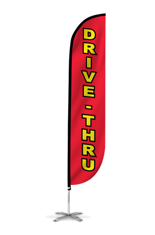 Drive-Thru Feather Flag Red