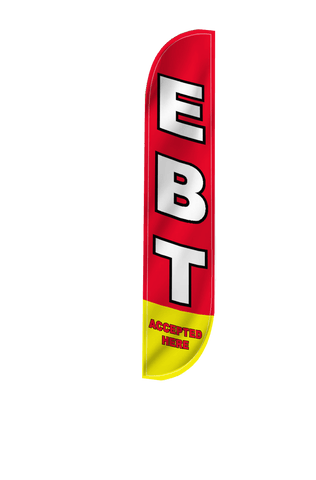 EBT Accepted Here Feather Flag